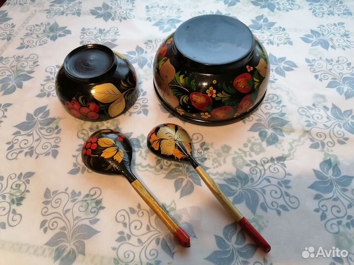 Деревянный Набор с Хохломской росписью