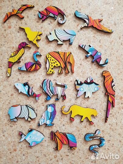 Пазлы деревянные фигурные 258 дет