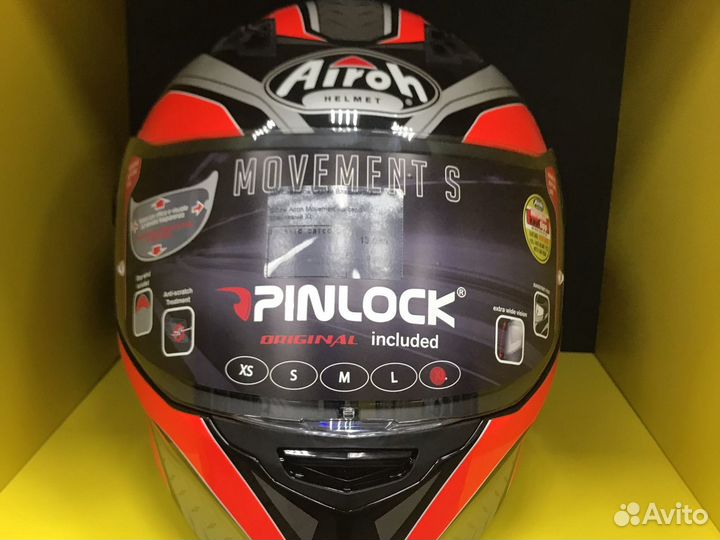 Дорожный шлем Airoh Movement - S серо - оранжевый