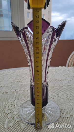 Ваза для цветов хрустальная