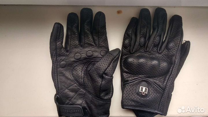 Перчатки мото кожа