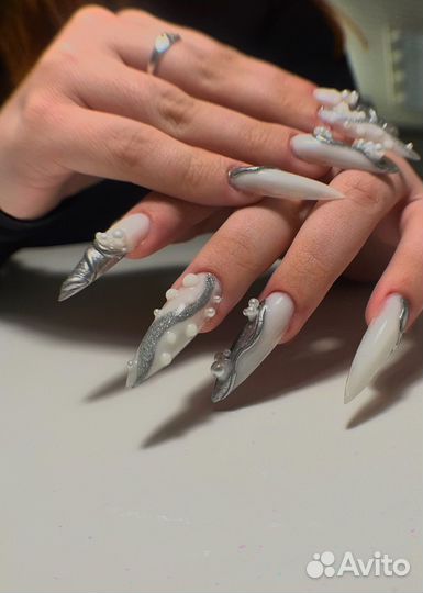 Маникюр гель лак наращивание
