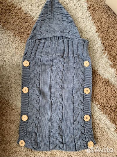 Красивый конверт, прогулочный, на выписку, вязка