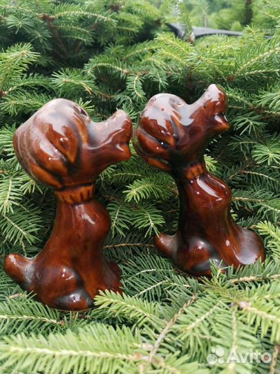 Статуэтка собака майолика