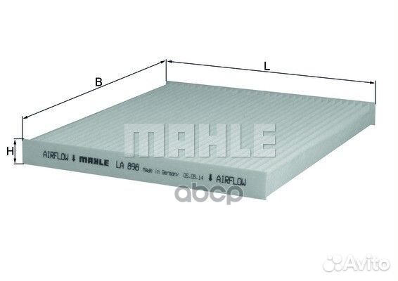 Фильтр салонный LA898 Mahle/Knecht