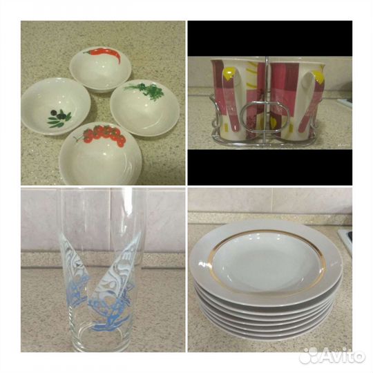 Чашки и стаканы, тарелки