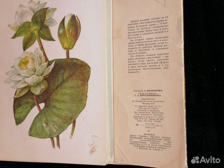 Наборы открыток СССР Травянистые растения