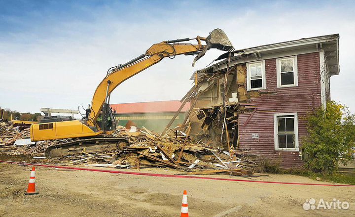 Демонтаж зданий с вывозом мусора