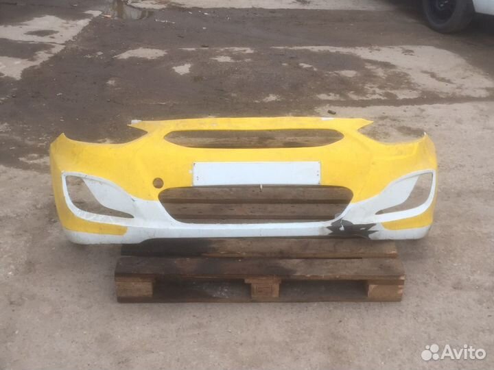 Бампер передний hyundai solaris дорест