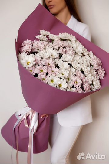 Хризантема ромашковая букеты доставка