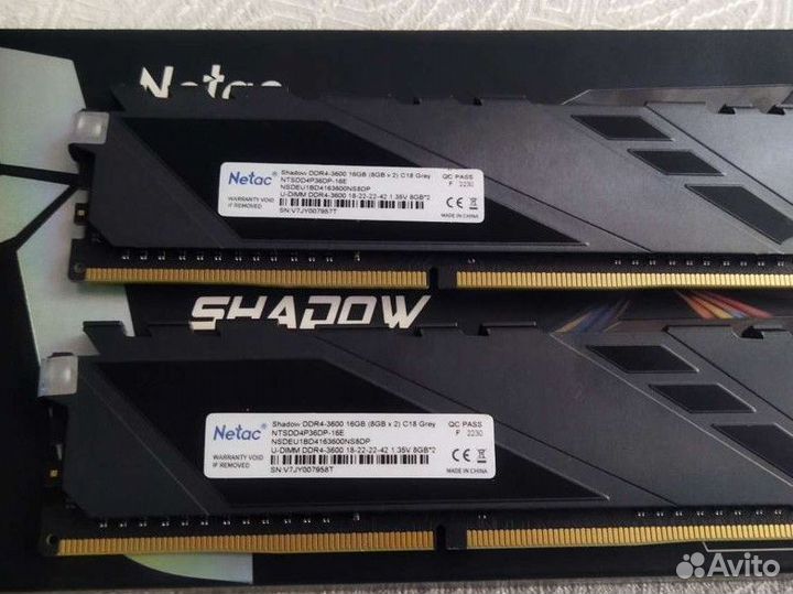Netac shadow ddr4 3600 16gb