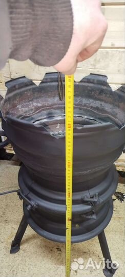 Печь под казан из дисков