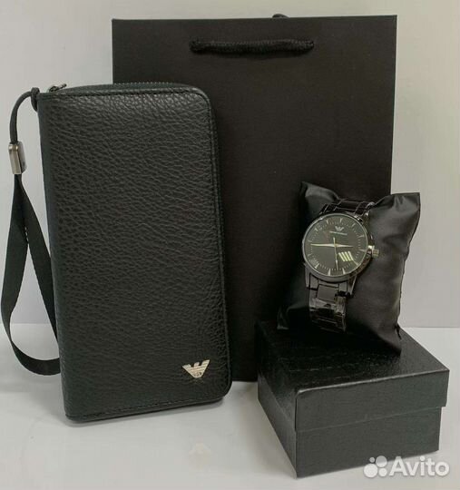 Мужской подарочный набор часы ремень