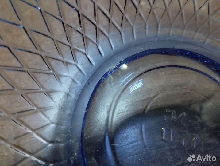 Ваза для фруктов цветной хрусталь