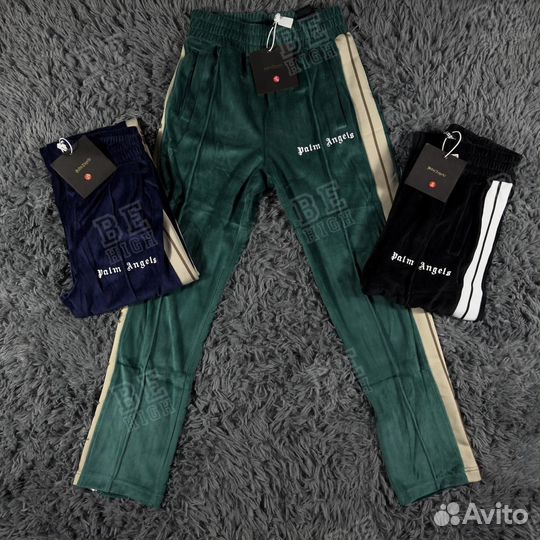 Штаны palm angels track pants велюр