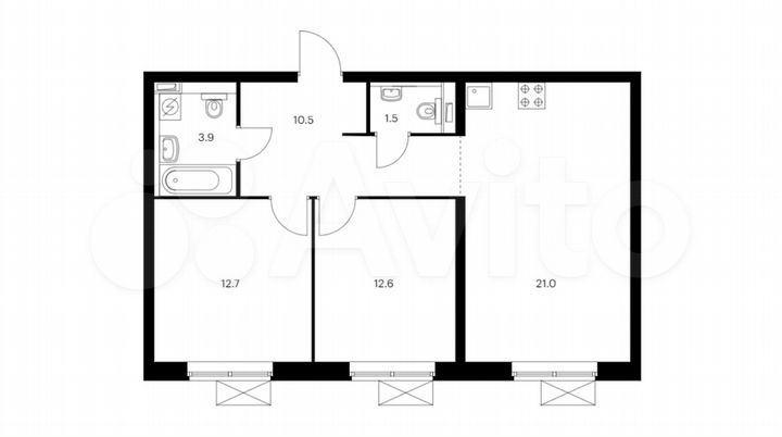 3-к. квартира, 60,9 м², 20/33 эт.