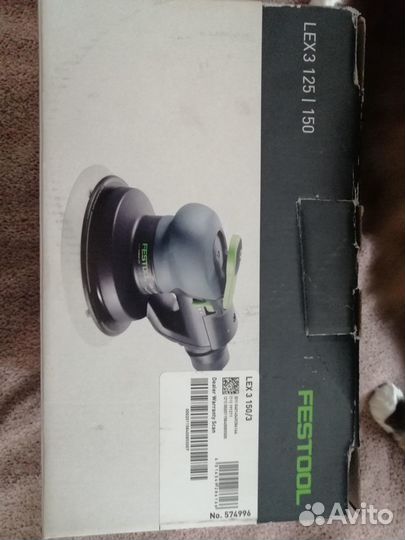 Эксцентрик. пневм шлифмашинка festool LEX 3 150/3