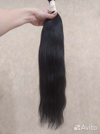 Волосы для наращивания славянские срез темно русый