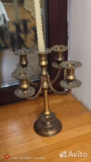 Подсвечник латунь