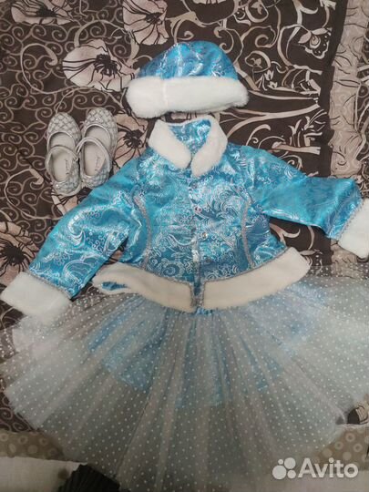 Костюм снегурочки детский 98