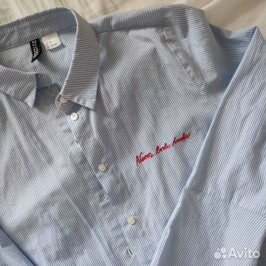 Голубая рубашка в полоску, H&M