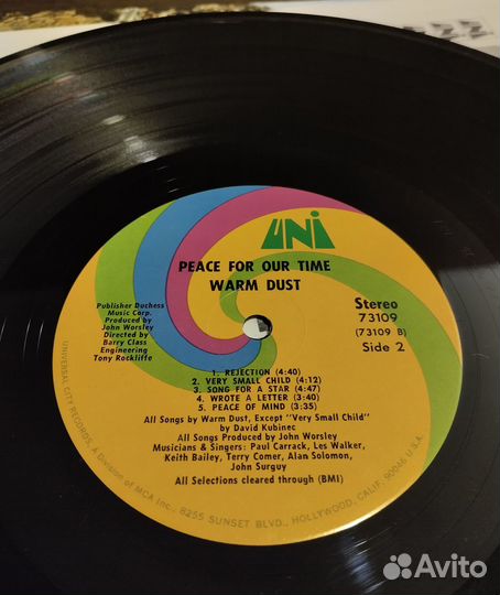 Warm Dust – Peace For Our Time -1971- LP Prog Rock