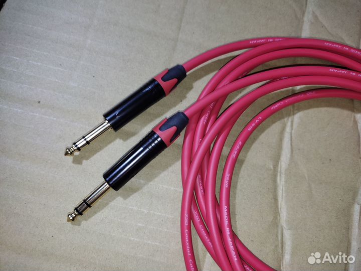 Для студийных мониторов Canare RCA- Jack TRS пара