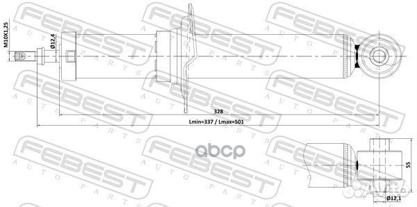 Амортизатор задний GAS.twin tube 08110003R Febest