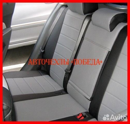 Чехлы Chevrolet Cobalt из экокожи чёрно-серые