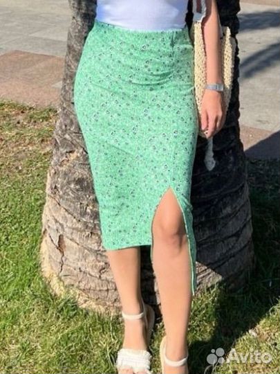 Летняя юбка зеленая