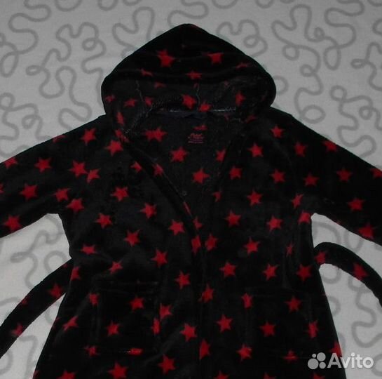 Халат плюшевый с капюшоном Rebel, 116-122 см