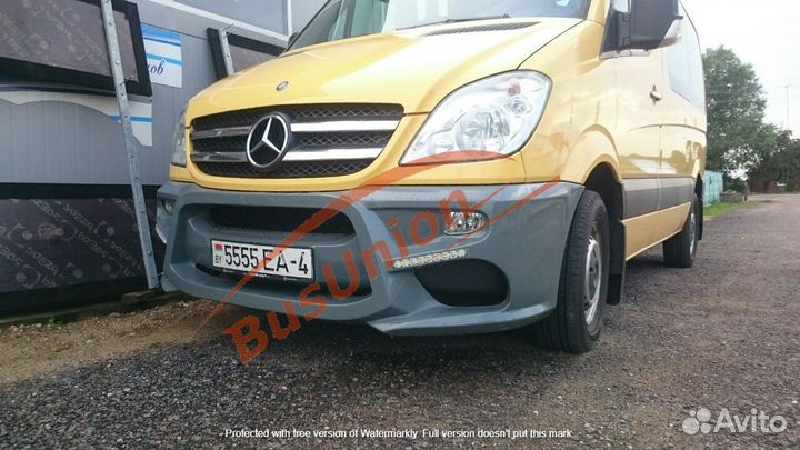 Накладка на передний бампер для Мерседес Спринтер