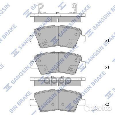 Колодки задние hyundai solaris 10, KIA ceed 12