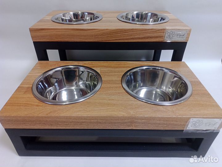 Подставки с мисками для собак и кошек в стиле Loft