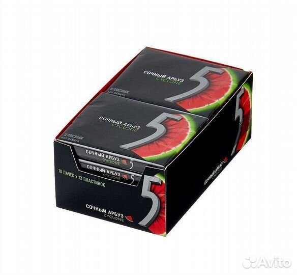 Жевательная резинка Файв 5 Cyclone Сочный арбуз