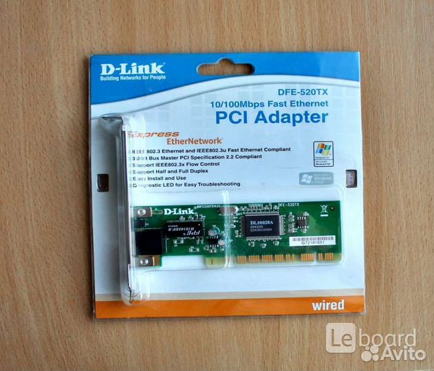 Pci адаптер d-link dfe-520tx новый