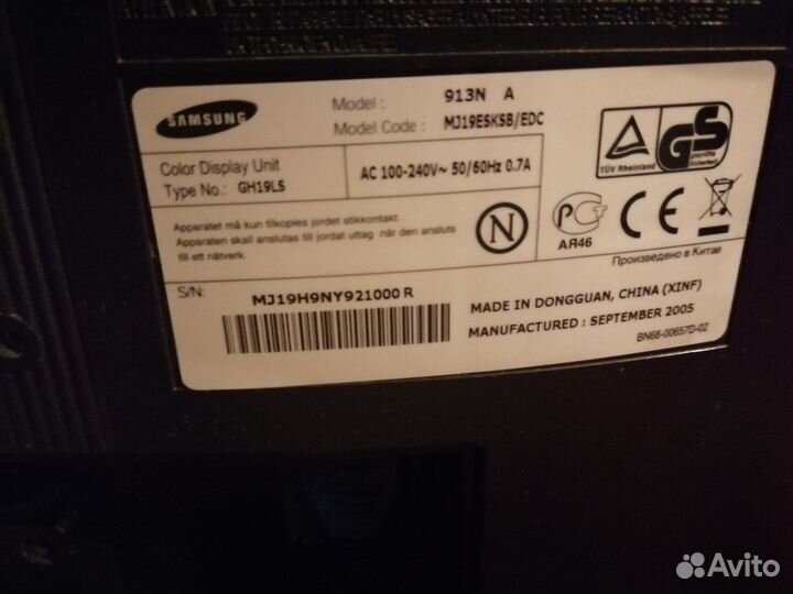 Монитор samsung SyncMaster 913N