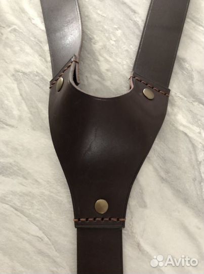 Подтяжки кожаные