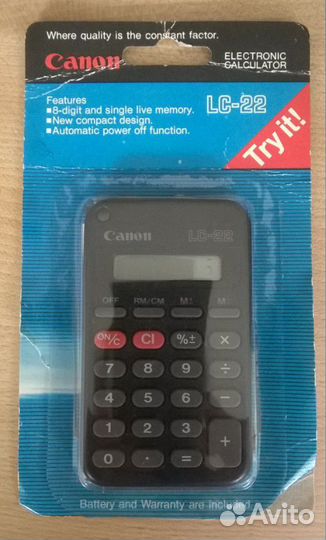 Калькулятор Canon LC-22 Винтаж