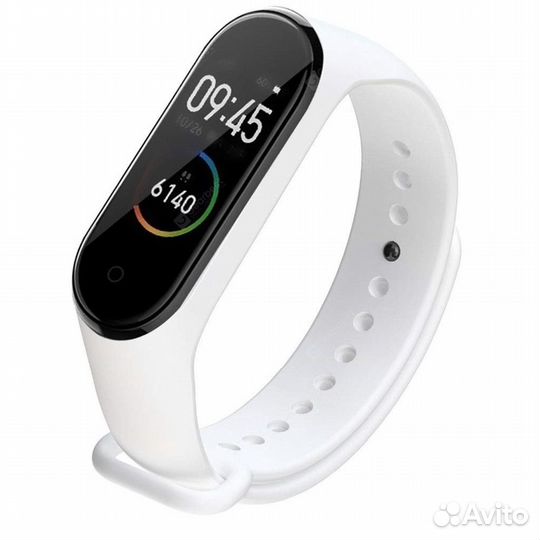 Ремешок силиконовый для Xiaomi Mi Band 3 / 4 (Whit