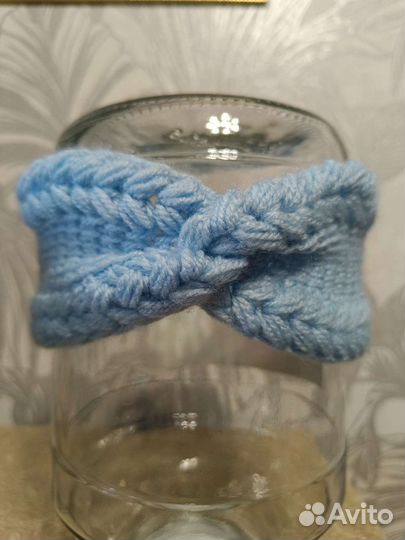 Повязка на голову вязаная