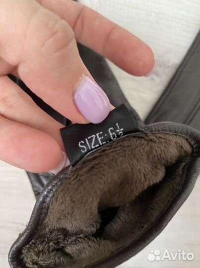 Перчатки женские кожаные