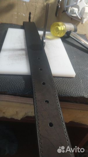 Мужской кожаный ремень ручной работы