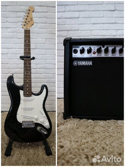 Электрогитара flight с комбиком yamaha