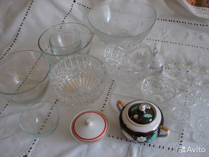 Посуда стекло, хрусталь и фарфор