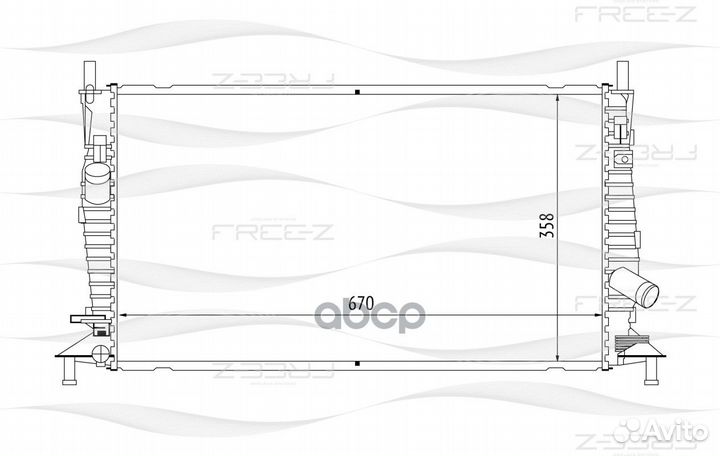 Радиатор системы охлаждения KK0146 free-Z