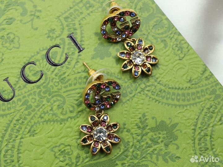 Серьги Gucci стильные