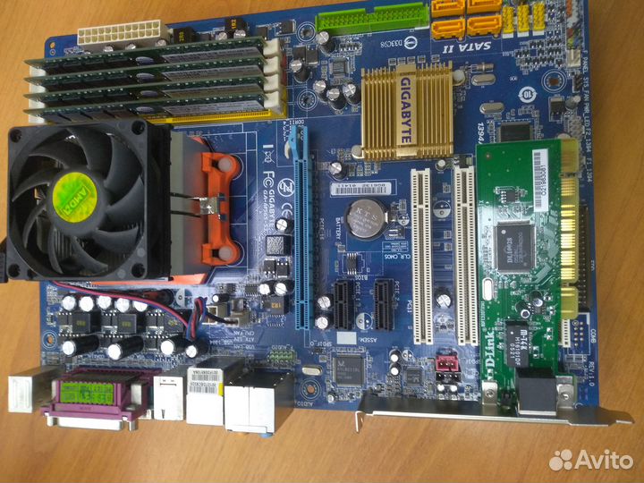 Материнская плата + проц + память + кулер