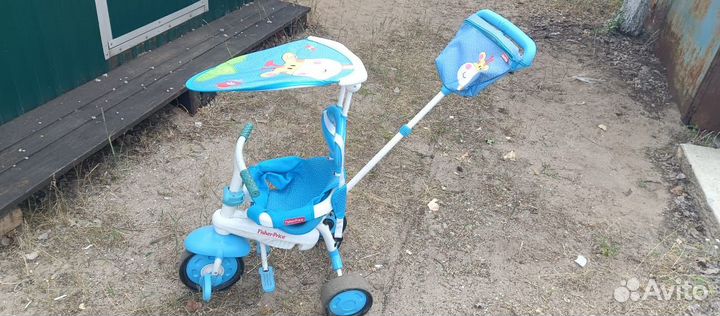 Детский трехколесный велосипед коляска