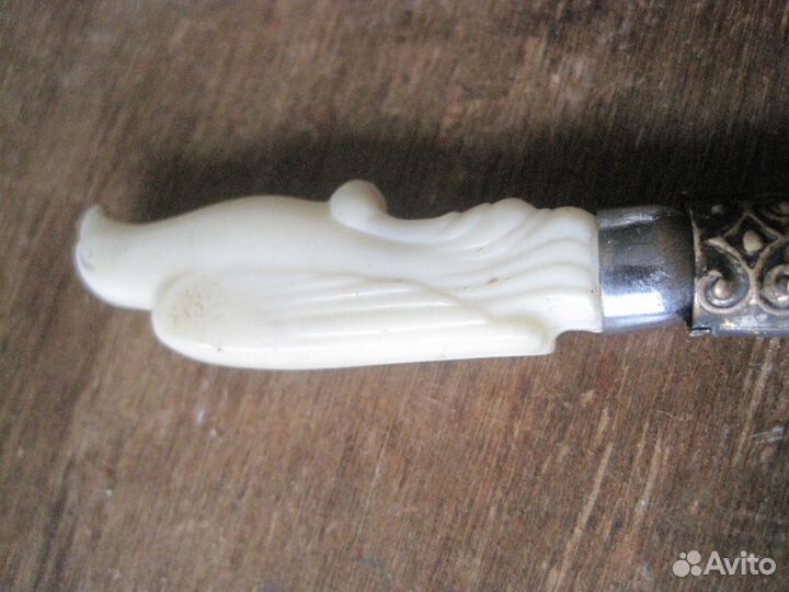 Старинный нож латунь орел